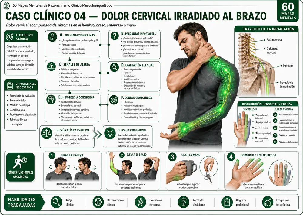 Mapa visual de razonamiento clínico de columna lumbar